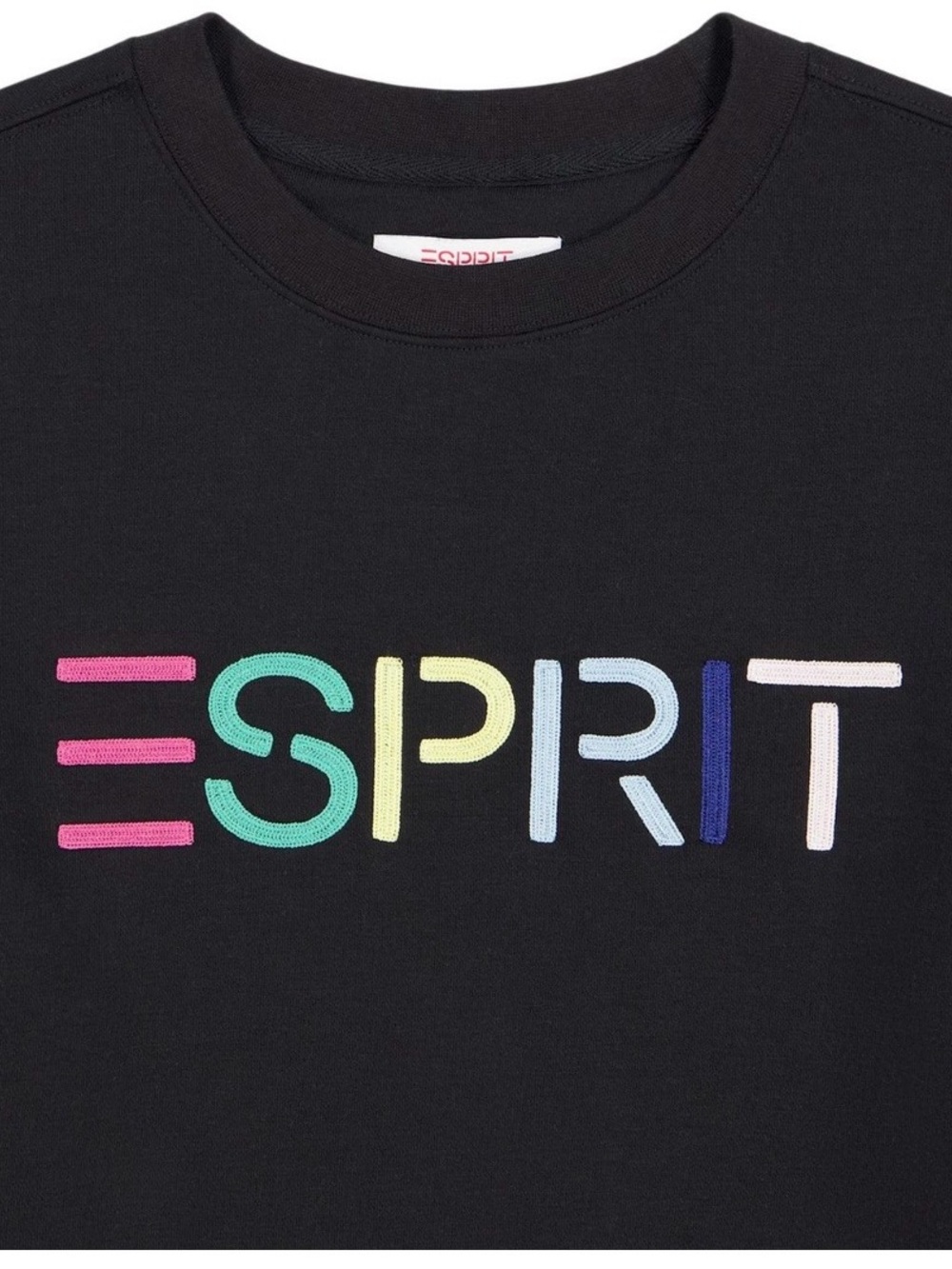 ESPRIT Women’s Fleece Embroidered Logo Sweatshirt, Retro 80s Viral Various Sizes